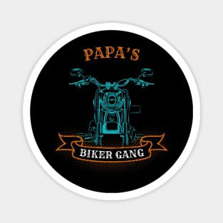 Papa's Biker Gang Father's Day Magnet